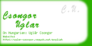 csongor uglar business card