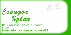 csongor uglar business card